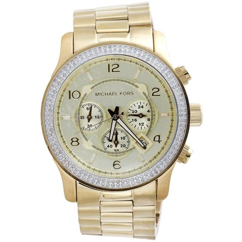 mens gold diamond michael kors watch|Michael Kors gold watch price.